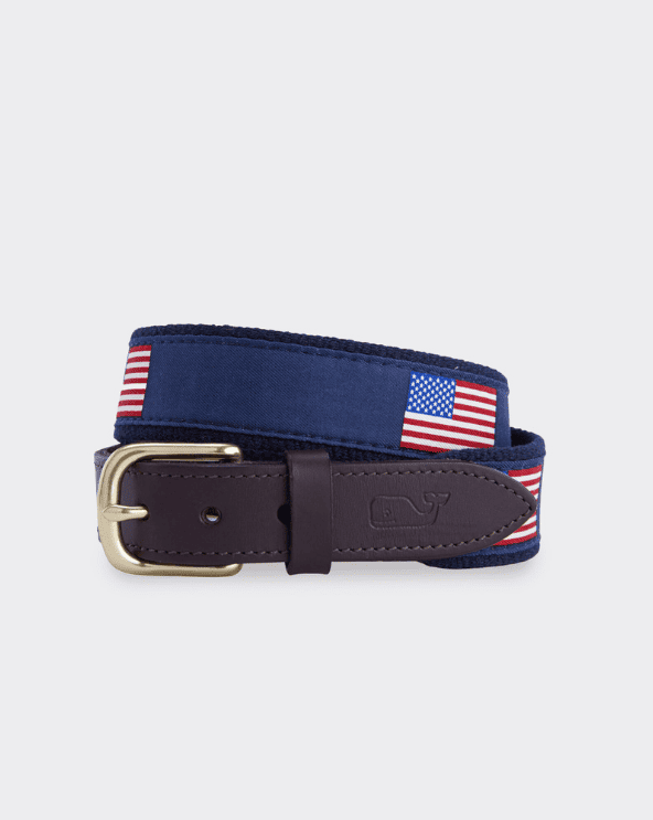 Boys’ American Flags Canvas Club Belt