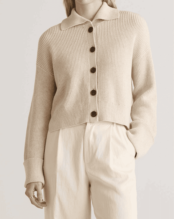 Fisherman Collared Cardigan