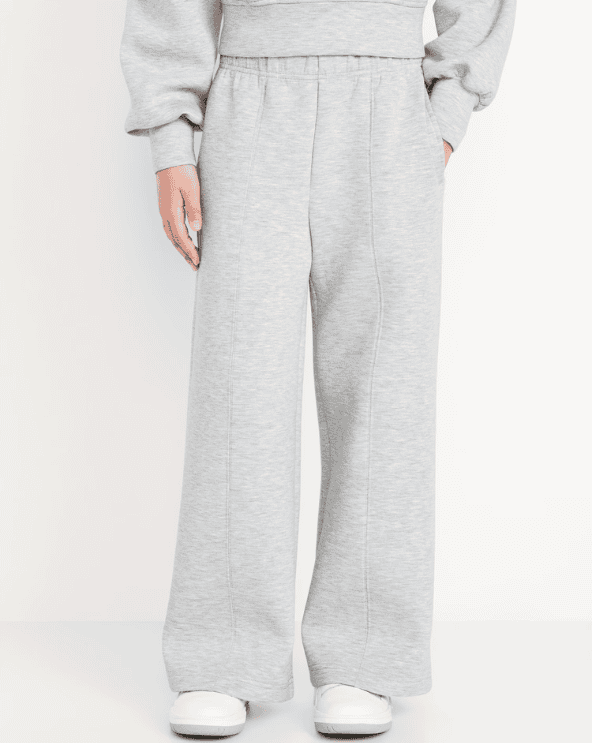 High-Waisted Bounce Fleece Wide-Leg Sweatpants