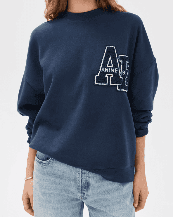 Miles Oversized Letterman Sweatshirt