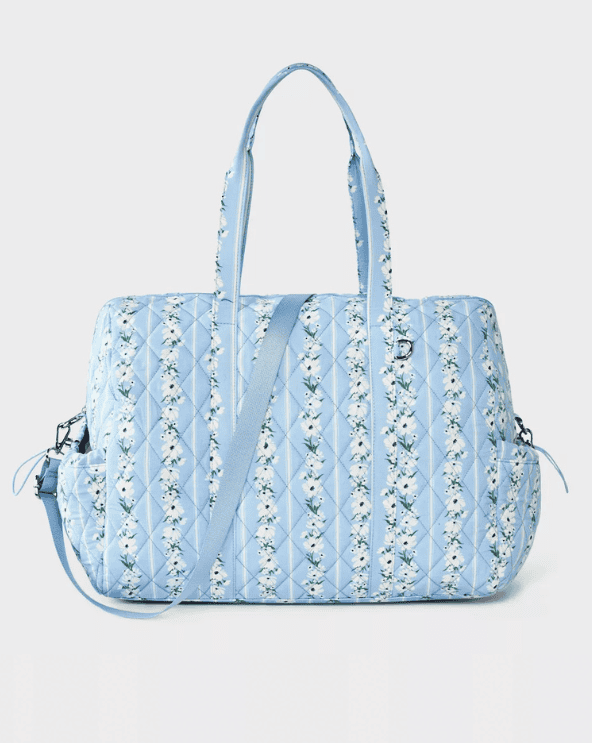 Quilted Floral Duffel Bag