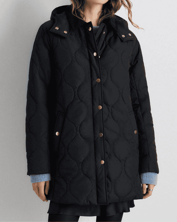 Quilted Hooded Long Puffer Jacket