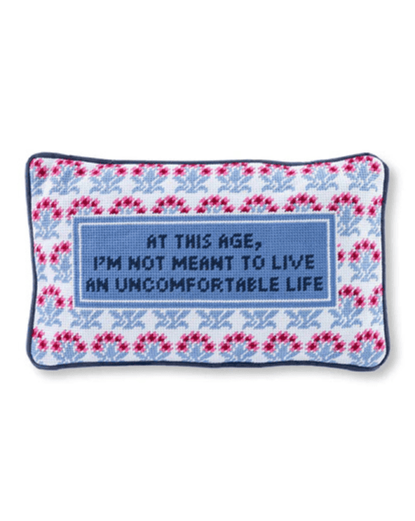 Uncomfortable Needlepoint Pillow